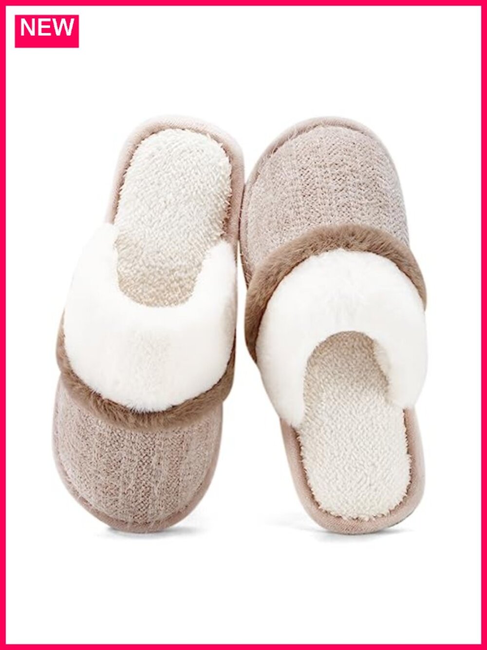 Cozy Memory Foam Slippers for Women Indoor Outdoor Fuzzy House Shoes Anti-Skid